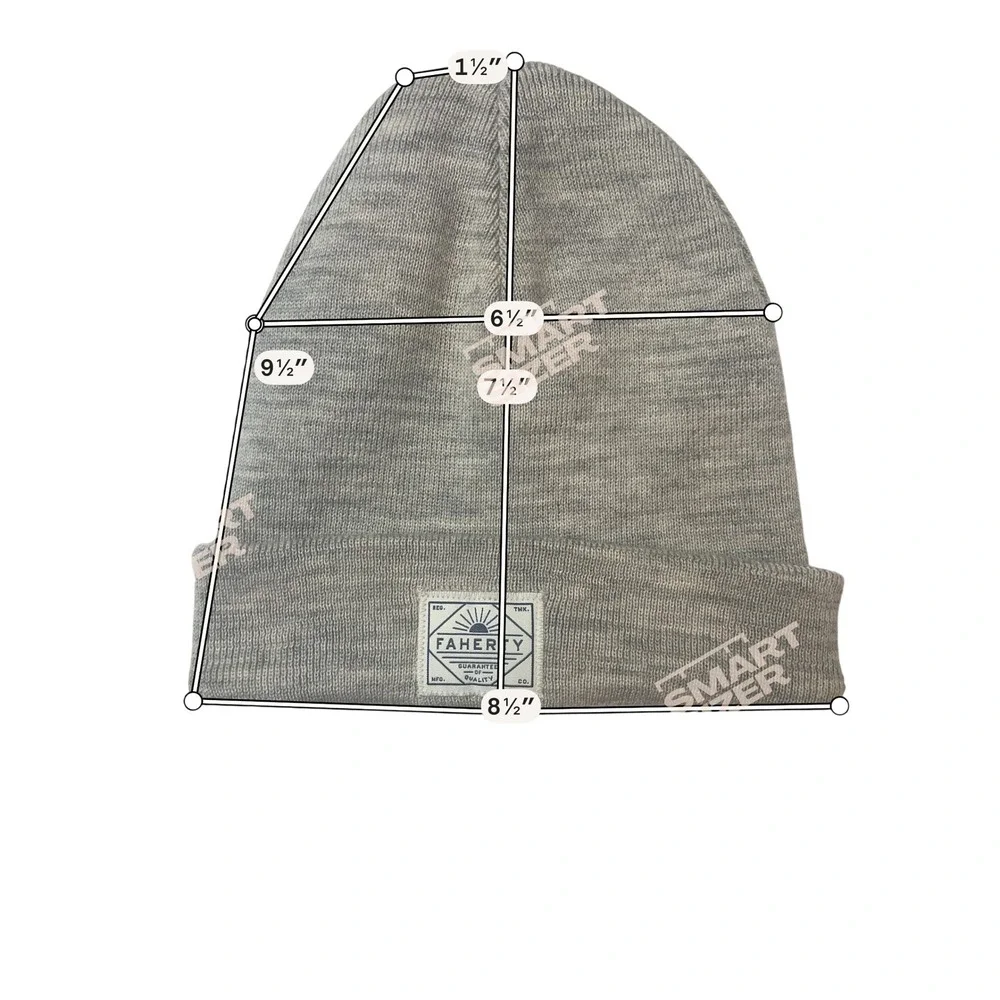 Faherty Brand 100% Merino Wool Cuffed Beanie‎ Hat Grey MAH2304-LGH Mens Womens